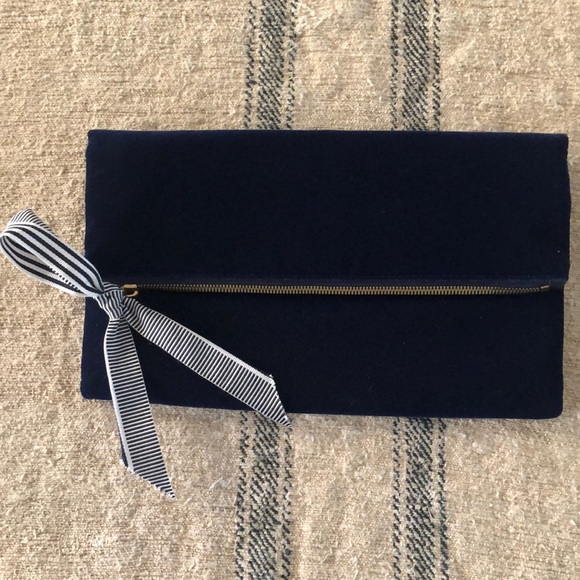 J. Crew Handbags - J. Crew Velvet Foldover Clutch